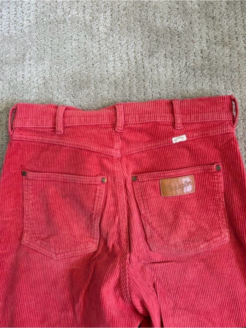 Wrangler Men’s Red Corduroy Relaxed Jeans
